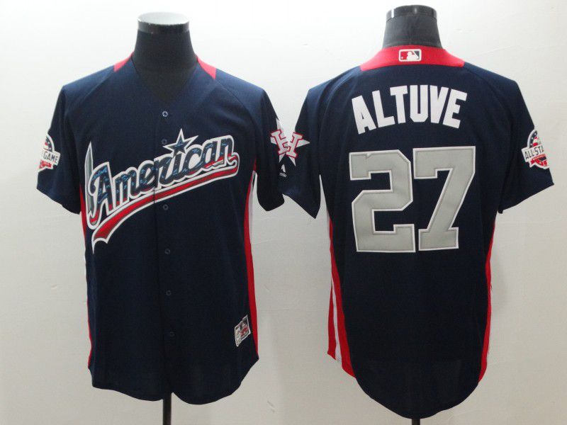 Men Houston Astros #27 Altuve Blue All star MLB Jerseys->cleveland indians->MLB Jersey